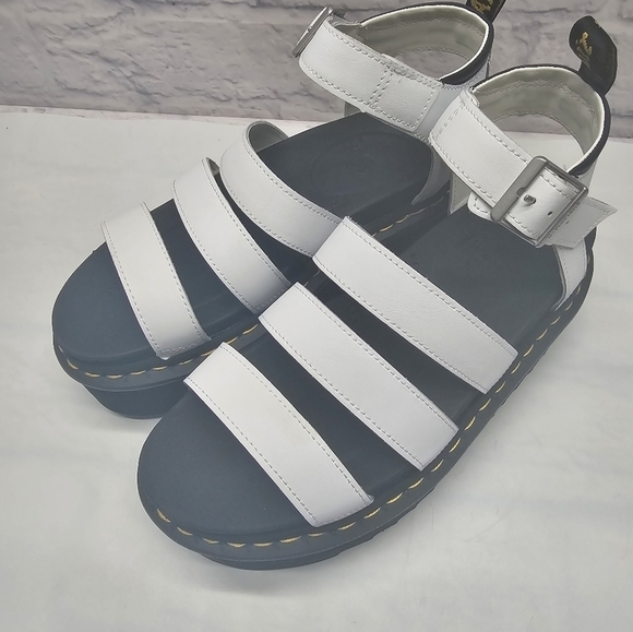 Dr Martens Blaire Quad Women's Size 9 Sandals White Hydro Leather - Picture 7 of 10